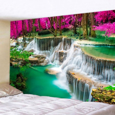 Wholesale 3D Waterfall Landscape Beautiful Forest  Printing Wall Decor Tapestry