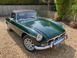 Classic 1973 MGB Roadster in British racing green - Picture 1 of 18