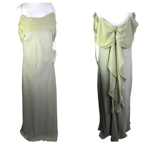 Milano Chiffon Sleeveless Gown Moss Green NWT 3XL - Imagen 1 de 10