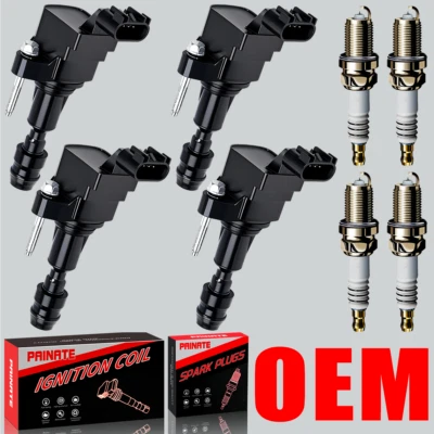 Brand 4PCS OEM Ignition Coil & Iridium Spark Plug For Chevy Buick GMC 2.4L UF491 - Image 1 of 4