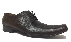 Zapatos de vestir suaves para hombre marrón genuino avestruz cuero cocodrilo vientre talla 9 - Imagen 1 de 6