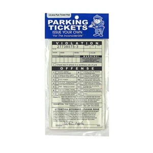 Fake Parking Ticket Funny Novelty Car Violation Prank Practical Joke Gag Gift - Picture 1 of 3