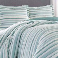 Tommy Bahama Bedding Sets 92" Reversible+Soft Cotton Striped in Blue (3-pcs)