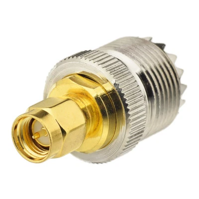 UHF SO239(For PL259) Female Jack to SMA Male Plug Connector RF Coaxial Adapter - Image 1 of 2