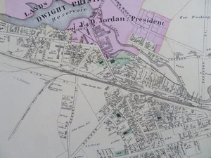 Ashland Middlesex County Massachusetts 1875 F.W. Beers detailed map - Picture 1 of 5