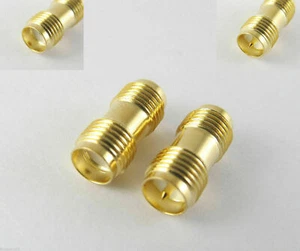 1x SMA Buchse auf RP SMA Buchse gerade RF Koaxial Adapter Steckverbinder UK Verkäufer - Bild 1 von 5