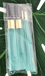 Juego de brochas de maquillaje de viaje ESTEE LAUDER verde azulado para mujer 4 piezas "NUEVO" - Imagen 1 de 3