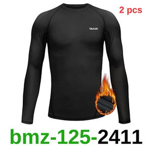 Youth Boys Girls Thermal Compression Shirt Fleece Lined Athletic Base, M - Picture 1 of 5