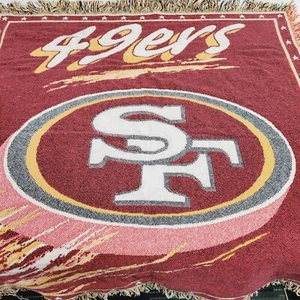 Vtg San Francisco 49ers NFL Tapestry Throw Blanket Northwest Company 51” x 45” - Picture 1 of 12