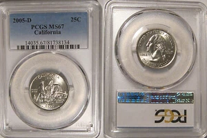 2005 D California State Quarter 25c PCGS MS67 - Picture 1 of 2