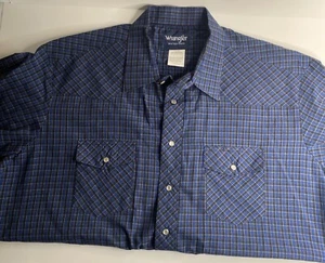 Wrangler Western Blue Pearl Druckknopf Shirt 2xt - Bild 1 von 7