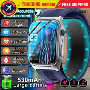 2025 Medical Grade Air Pump Airbag ECG+PPG Smart Watch Blood Lipid Uric Acid UK - Picture 1 of 9