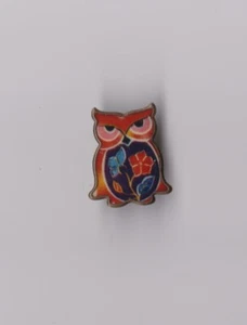 PIN'S COLORE ANIMAL OISEAU HIBOU - OWL BIRD EULE - Picture 1 of 2