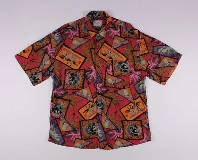 Men's Vintage 90's Jockey Allover Print Short Sleeve Button Up Shirt Size L - Image 1 of 4