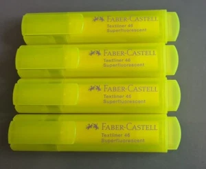 4er Set Faber-Castell Textliner 46 in neongelb - neu - Bild 1 von 1