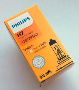 Philips Vision H7 12V 55W PX26d alta salida hasta +30% bombilla de faro 12972PRC1 - Imagen 1 de 4