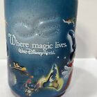 Disney Theme Parks Mug Micky Peter Pan Tinkerbell Where Magic Lives 3D Glitter