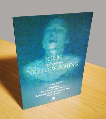 R.E.M. Night Swimming DISPLAY  UK Promo Only COUNTERSTAND  Original Unused RARE - Image 1 of 4