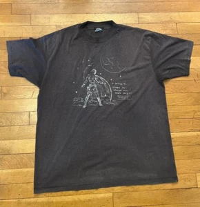 VTG Black Science Fiction Fantasy T Shirt (XL) 1980’s, Hanes 50/50 - Picture 1 of 17