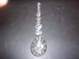 1  9"  LONG CRYSTAL PRISM SUNCATCHER CHANDELIER PART - Picture 1 of 3