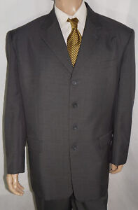 52L Vitali 2-Piece $595 NEW Suit - Men 52 Charcoal Gray 4Btn 47x29 NWOT