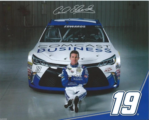 2016 CARL EDWARDS "COMCAST BUSINESS" #19 NASCAR SPRINT CUP SERIES POSTCARD Cover