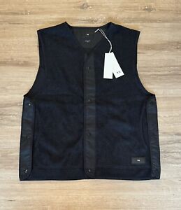 Mens Adidas Y-3  Yohji Yamamoto Black Vented Vest Wool Large $300 A$AP ROCKY