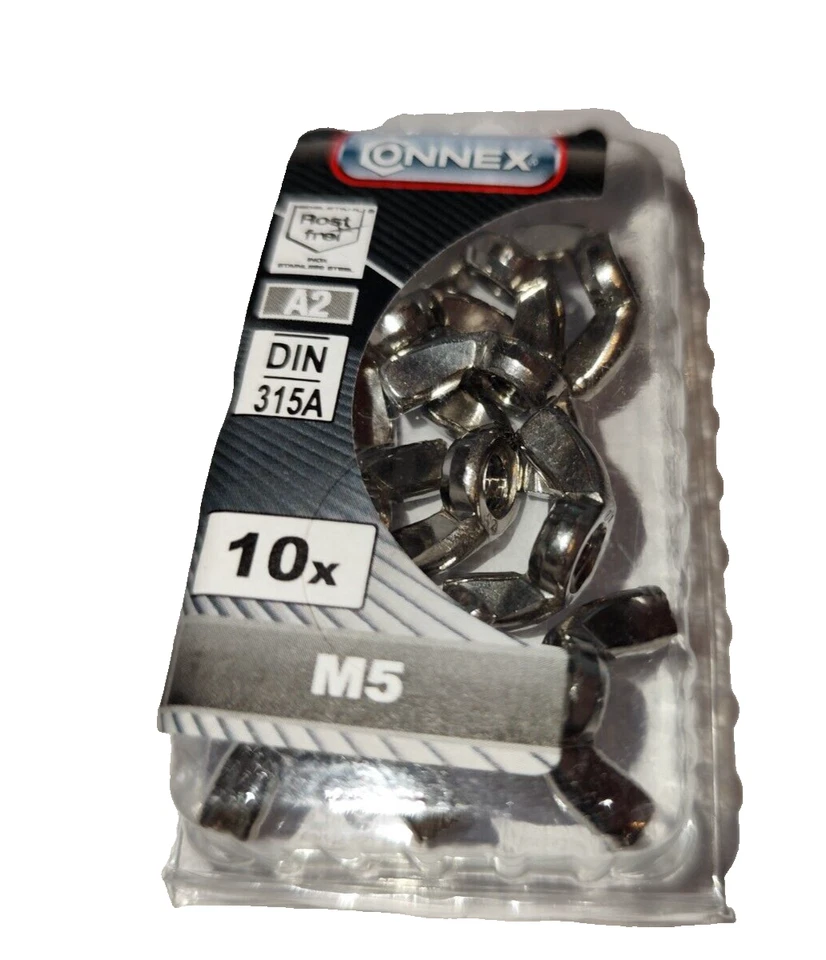 Flügelmutter M5 10 stück Edelstahl Din 315A - Bild 1 von 1