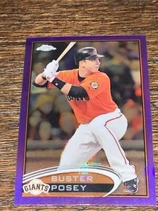 2012 TOPPS CHROME #24 BUSTER POSEY PURPLE REFRACTOR GIANTS MINT - Picture 1 of 2