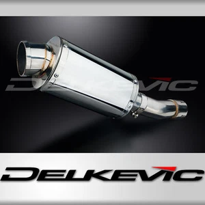 Silenciador ovalado de acero inoxidable 98-02" Suzuki SV650 Delkevic escape de repuesto SS70 9 - Imagen 1 de 5