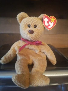 Ty Beanie Babies Curly The Bear Plush - 4052 - Picture 1 of 3