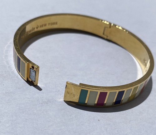 Bracciale Kate Spade how do you do multicolore a righe tono oro