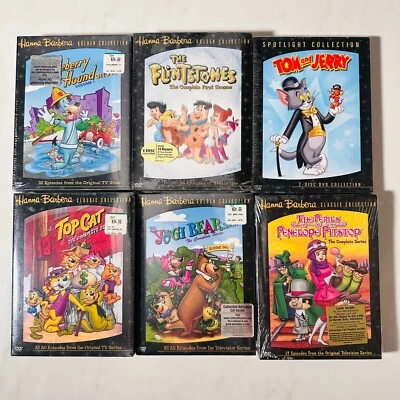 NEW Hanna-Barbera DVD Lot of 6 - Huckleberry Flintstones Yogi Top Cat Penelope - Image 1 of 4