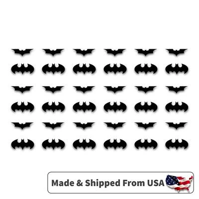 Batman Dark Knight Mini Logos 1"  inch Vinyl Stickers Decals Sheet 1" in - Image 1 of 2