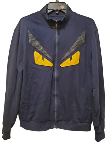 Maglione Giacca Uomo Fendi Monster Eyes Track Full Zip Tg XXL (Veste M L) Raro