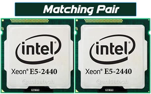 Matching Pair Intel Xeon E5-2440 6-Core 2.90GHz FCLGA1356 CPU Processor SR0LK   - Picture 1 of 3