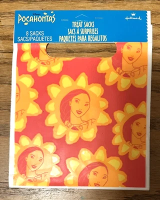 De colección Disney Pocahontas Fiesta Favor Goody Treat Bolsas Sacos Girasol Sello Foto 1 de 2