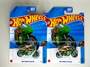 2025 Hot Wheels R/Treasure Hunt 1966 Triumph Tiger 600 Motorcycle Moto Lot of 2 - Picture 1 of 8