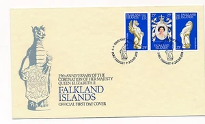 D90052 25th Coronation Anniversary Queen Elizabeth II FDC Falkland Islands - Picture 1 of 1