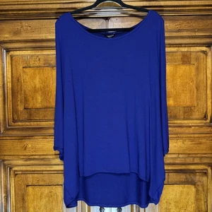 Top Eileen Fisher donna XL maglia viscosa manica a pipistrello tunica oversize nuovo con etichette - Foto 1 di 12