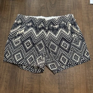 J Crew Short Booty Shorts Women’s Sz 0 Boho Chic Aztec Cotton Front Pockets EUC! - Picture 1 of 10