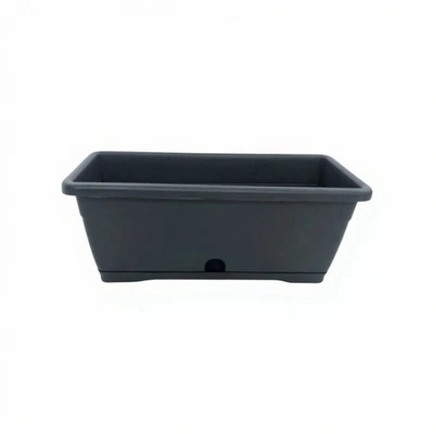 40cm Window Box Trough Grey Anthracite Planter For Garden Plant Pot Tray | x 1 - Image 1 of 3