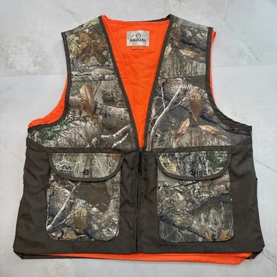 Magellan Outdoors Men’s Reversible Camo Blaze Orange Hunting Vest Size Large - Image 1 of 4