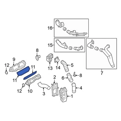 For Audi RS5 2018-2024 Audi 06M133198B Engine Intake Manifold Gasket - Image 1 of 3