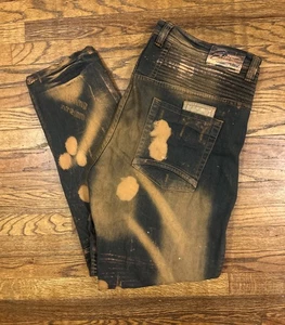 Pantalones de mezclilla acanalados Elite Premium lavados desgastados talla 44X32 - Imagen 1 de 13