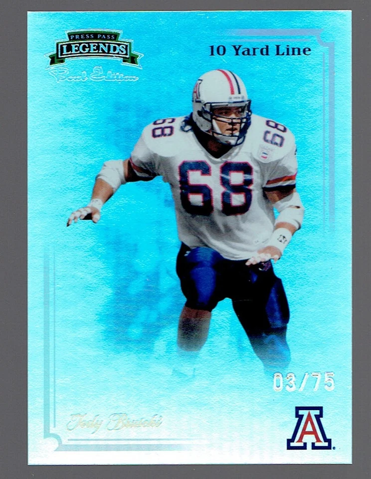 2008 Press Pass Legends Bowl Edition Tedi Bruschi Silver Foil Card 03/75 - Image 1 of 2