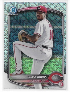 2025 Bowman Chrome Mega Box Prospects #BCP122 Chase Burns Cincinnati Reds - Picture 1 of 2