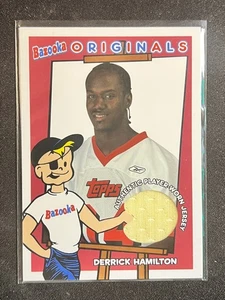 2004 Topps Bazooka Football Card #244 Derrick Hamilton 49ers Rookie Patch - Picture 1 of 2