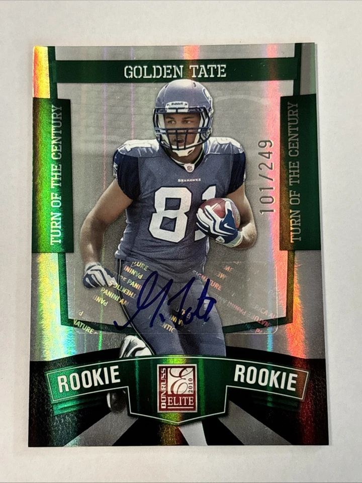 2010 Donruss Elite Golden Tate Turn Of The Century Rookie Auto #101/249 SP - Image 1 of 2