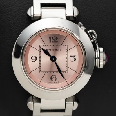 Cartier Miss Pasha 27mm Watch Salmon Dial Stainless Steel W3140008 - Image 1 of 4